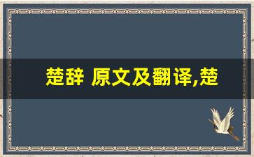 楚辞 原文及翻译,楚辞 全文,楚辞 翻译,楚辞 全诗解析-第1张图片-我的生活随想